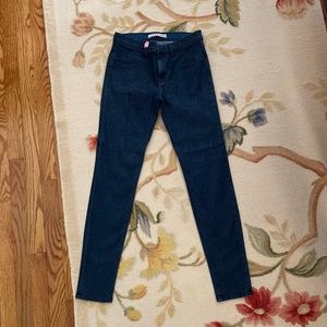J Brand coated snake print denim jeans